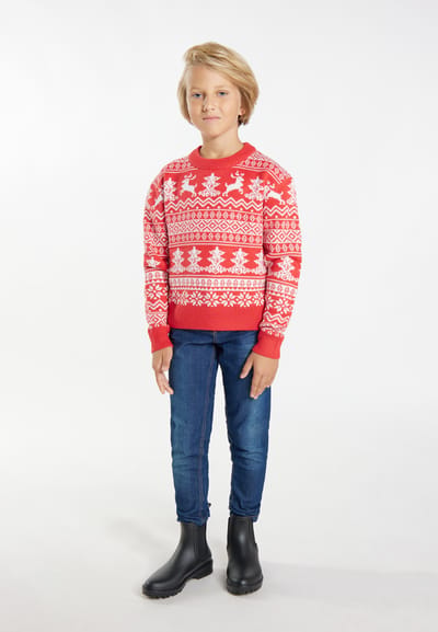 Mo Jumper jongens (kinderen) rood wit