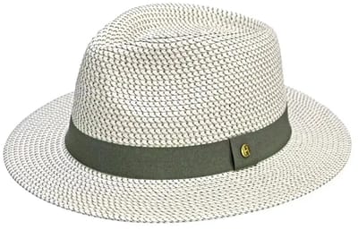 Lionel Trilby – Zonnehoed Heren & Dames UV Werend - Maat: M-L: 58 cm - Olive/White