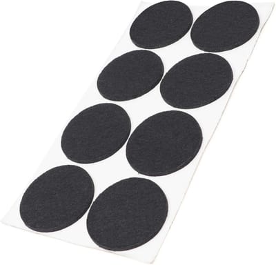 Zelfklevende Viltglijders - 8 Stuks, Rond, Zwart, Ø 50 mm - Bescherming voor Meubels en Vloeren