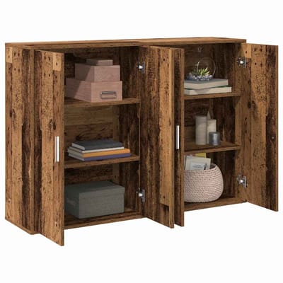 vidaXL - Dressoir - 2 - st - Oudhout - 60 - x - 31 - x - 84 - cm - Bewerkt - hout