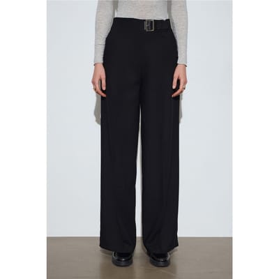 Gestrikte Wijde Pantalons