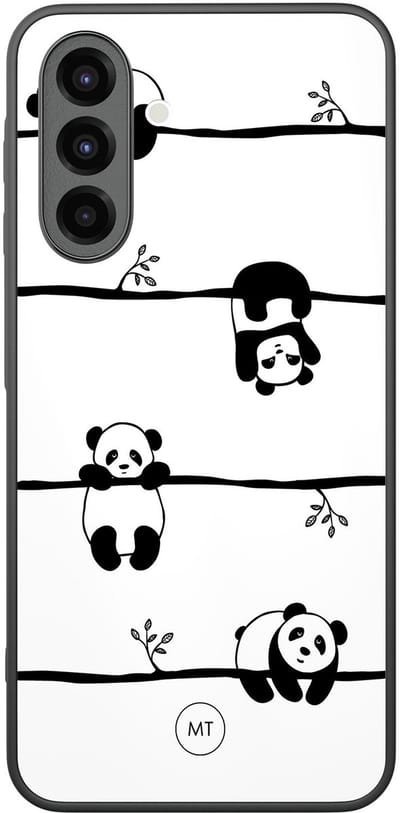 Hoesje geschikt voor Samsung Galaxy A26 - Panda - TPU Hard Case Backcover - Zwart, Wit - Mooie Telefoonhoesjes