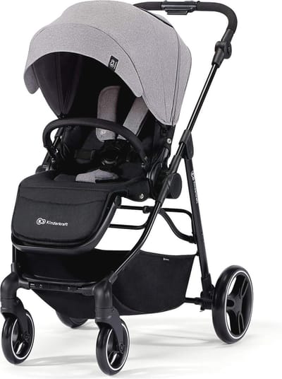 Inklapbare Kinderwagen met Slaapfunctie en Waterdichte Zonnekap - Grijs