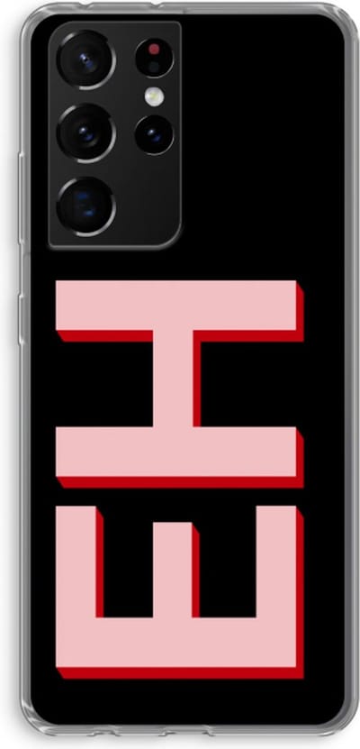 Gepersonaliseerd - Case Company® - Hoesje geschikt voor Samsung Galaxy S21 Ultra hoesje - Monogram - Soft Cover Telefoonhoesje - Bescherming aan alle Kanten en Schermrand