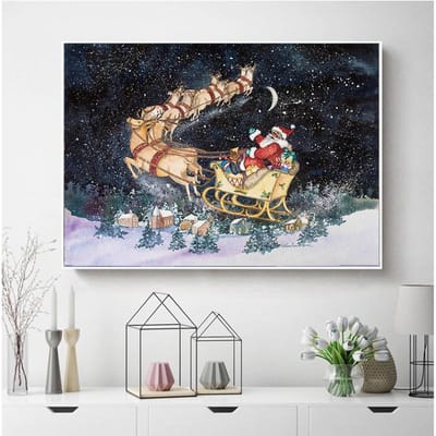 DIY 5D diamant schilderij kruissteek volledige ronde mozaïek strass kerstcadeau woondecoratie Full Square 20X30CM