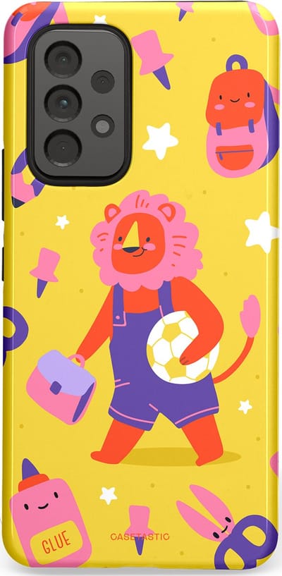 Casetastic hoesje geschikt voor Samsung Galaxy A53 (2022) 5G - Dubbellaagse bescherming - Krachtige lessen - Fashion Case - Goud Koraal