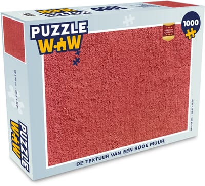 Puzzel Beton - Muur - Rood - Legpuzzel - Puzzel 1000 stukjes volwassenen
