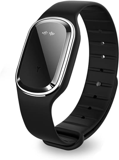 Ultrasone Anti-Muggen Armbanden met USB Opladen voor Wandelen en Kamperen - Draagbare Muggenbeschermer in Zwart