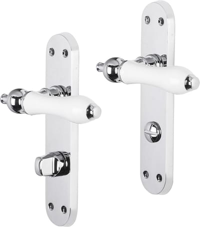 IMPRESSO BRISBANE KRUK MET SCHILD OVAAL WC63 SCHROEF CHROOM WIT
