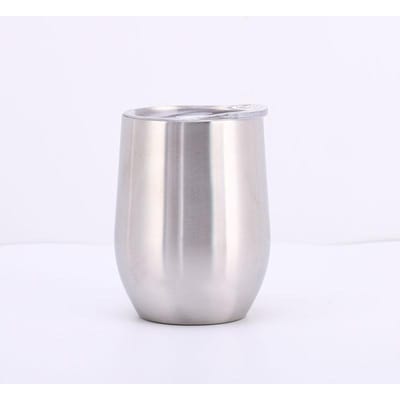 Tasse à œufs en acier inoxydable, double vaporisateur sous vide, thermos, créative, en forme de U 12oz gray