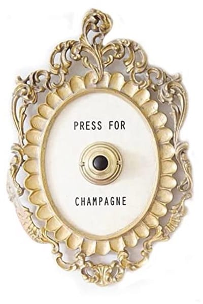 Chique Deurbel met Champagnethema - Decoratieve Muurplaat voor Feesten en Ceremonies