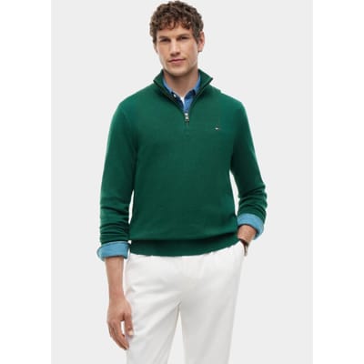 Tommy Hilfiger Half zip pima org ctn cashmere zip moc mw0mw28049/mq7