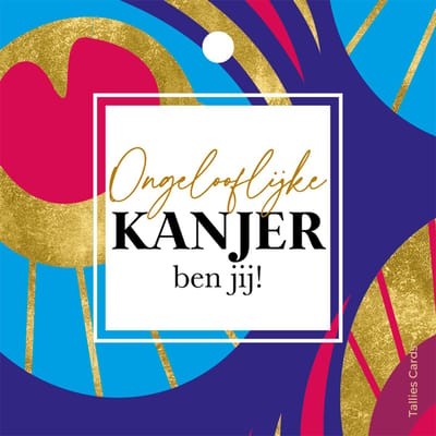 Set 5 kadokaartjes klein – gefeliciteerd - kanjer - geslaagd - diploma - prestatie - vriendschap - Wildcards