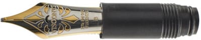 Visconti – penpunt voor vulpen - Large 23kt Pd 950 Two-Tone Palladium Black Feeder - Breed
