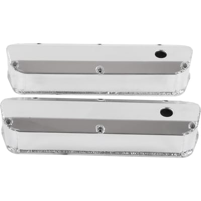 2 stuks Gefabriceerde Satin Aluminium Kleppendeksels Auto Accessoires Vervanging voor Ford Small Block SBF 289 302 351W white