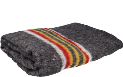 Verhuisdeken 150cm breed x 200cm lang - Opslagdekens - Grijs met rood en gele banen- Verhuizen - Deken voor verhuizing - 1 stuk - DULA