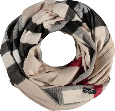 FRAAS Sjaal Cashmink® Scarf with FRAAS Plaid Beige