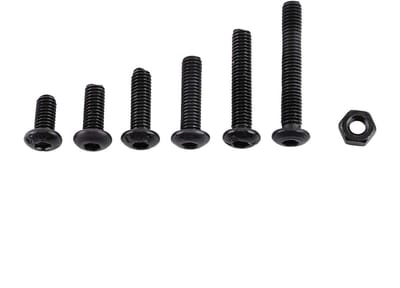 Dailygoody - Gelegeerd Staal M3 Zwarte Ronde Kopschroeven - 250 Stuks - Ideaal voor Doe-het-zelf - Perfect voor Machinereparatie - Bevestigingsmoeren ...