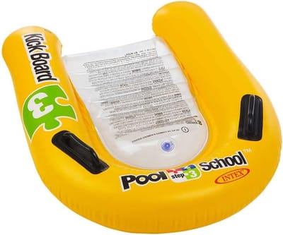 Opblaasbare Zwemplank - Zwemhulp Kinderen - Leren Zwemmen - 3 Luchtkamers Dubbelventiel - 79 x 76 cm - Geel