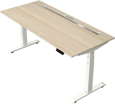 Kerkmann - Zit sta bureau Move Boost 4 - 180x80cm - essenhout-wit