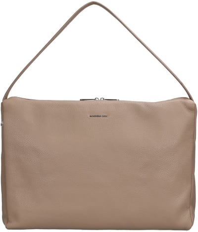 Mandarina Duck Mellow Leather Hobo - Schoudertas 42 cm (warm taupe)