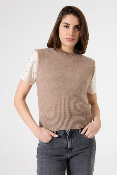 Blouse met ronde hals vrouw Garcia