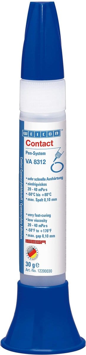 WEICON Contact VA 8312 – Cyanoacrylaatlijm 30 g – Kleurloos voor rubber en kunststof