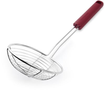 Zeef met handvat, 36,5 cm, RVS/Kunststof, Rood - KitchenAid