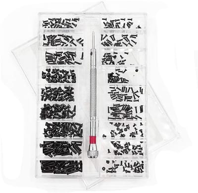 500 Stuks Micro Schroevenset met Schroevendraaier - Ideaal voor Reparaties van Brillen, Laptops, Horloges en Meer