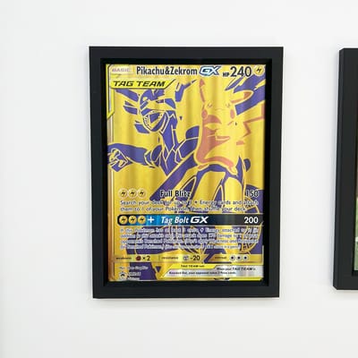 Pokémon Jumbo Kaart Muurdisplay – Fotolijst voor Vintage Jumbo Kaarten (Tape of Schroefmontage) - Kleur Groen