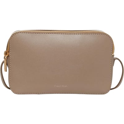 Calvin Klein Foil Logo Elongated Crossover Desert Taupe Taglia: OS | Borse a tracolla Outlet | Donna | Nero