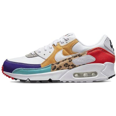 Nike Air Max 90 Safari Mix Dames Sneakers Wit Light-Curry Habanero-Rood DH5075-100 36.5 gray