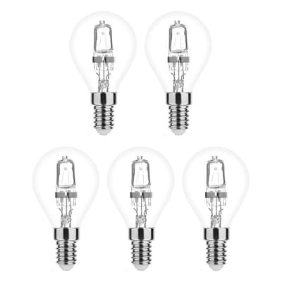 Modee E14 Halogeen Lamp Dimbaar 42W ECO - 624lm - 2700K - Warm Wit - ECO Halogeen Globe Mini P45 - 5 stuks