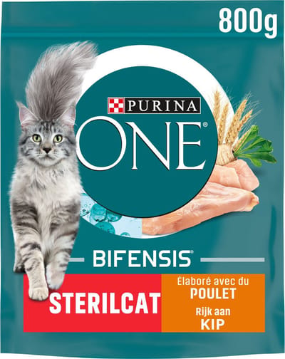 Purina ONE Adult Sterilcat Kip - Tarwe 8x 800 gr