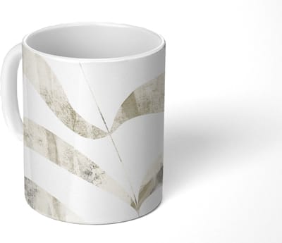 Mok - Koffiemok - Bladeren - Pastel - Design - Mokken - 350 ML - Beker - Koffiemokken - Theemok