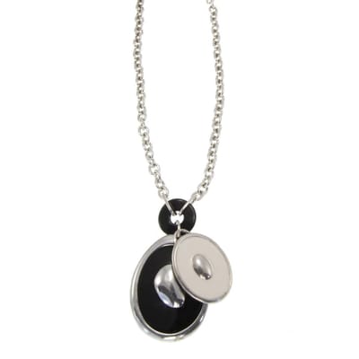 Behave - ketting met ovaal design hanger - nikkelvrij - cadeau in geschenkzakje - 55 cm