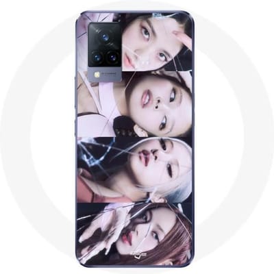 Coque - Blackpink - Vivo v21 5G - Noir - Souple - Design Groupe Blackpink noir