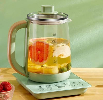 Glazen Theepot - Waterkoker - Dranken Warm Houden - Constante Temperatuur - 1.8 Liter - Transparant