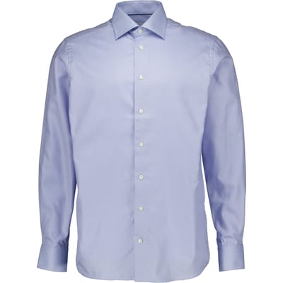 Eton Semi Solid Signature Twill Shirt Lange Mouw Overhemden Lichtblauw 100015103