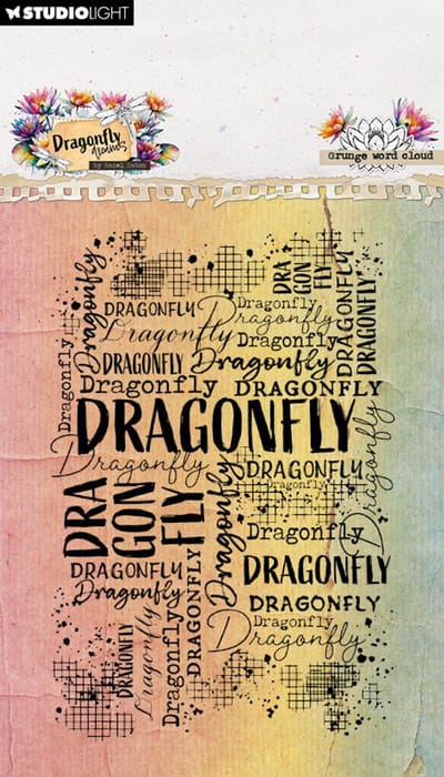 Clear stamps Grunge word cloud - Dragonfly dreams nr. 909