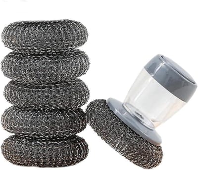 Set van 6 Afwasborstels met Dispenser en Houder, Ideaal voor Borden, Pannen en Keukenaccessoires
