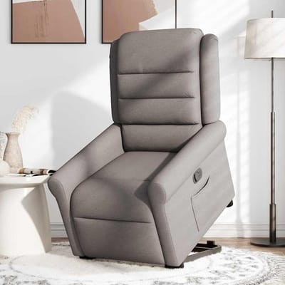 Relaxstoel met opstahulp - Sta-op stoel - Comfortabel Ontspannen - Elektrische opstahulp - 73 x 915 x 1025 cm - Taupe