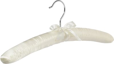 De Kledinghanger Gigant - Kledinghanger - Satijnhanger - Volwassenen - 5101 - 50 Stuks - Blousehanger - Shirthanger - Satijn - Ivoor - Creme - Chromehaak - 38 cm - Kleerhanger (5101/50)