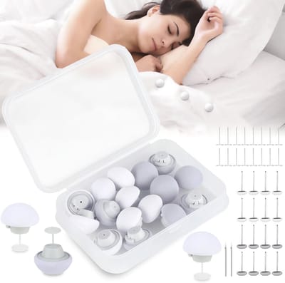 Duvet Cover Clips 16pcs - Wit + Grijs - Mooie paddenstoelvorm - Voor een opgeruimd bed - ShopVlot