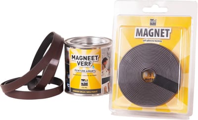 MagPaint Magneetverf Starterspakket - 250ml (0.5m²) - inclusief 3 meter Zelfklevend Magneetband