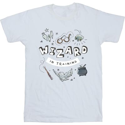 Harry Potter Jongens Tovenaar In Training T-Shirt (Wit)