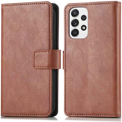 imoshion Hoesje - Geschikt voor Samsung Galaxy A53 - Luxe Bookcase - Bruin