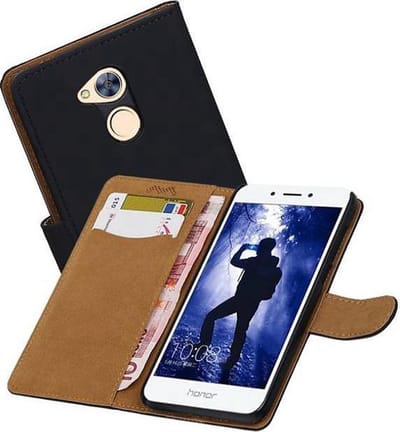 Bookstyle Wallet Case Hoesjes Geschikt voor Huawei Honor 6 A Zwart