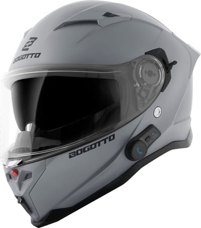 Bogotto H153 BT Mat Grijs Bluetooth Helm - Helm