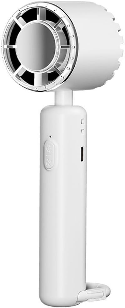 VHV-Draagbare Handventilator - Premium Turboventilator met 100 Snelheden en LED Display - USB Oplaadbare Mini Ventilator met Carabijnhaak voor Festival, Kamperen en Kantoor - Wit